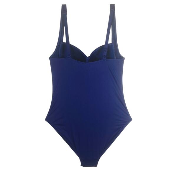 Niptuck Swim One Piece Navy Blue Summer Vacation Swim Suit 6 - Picture 2 of 5